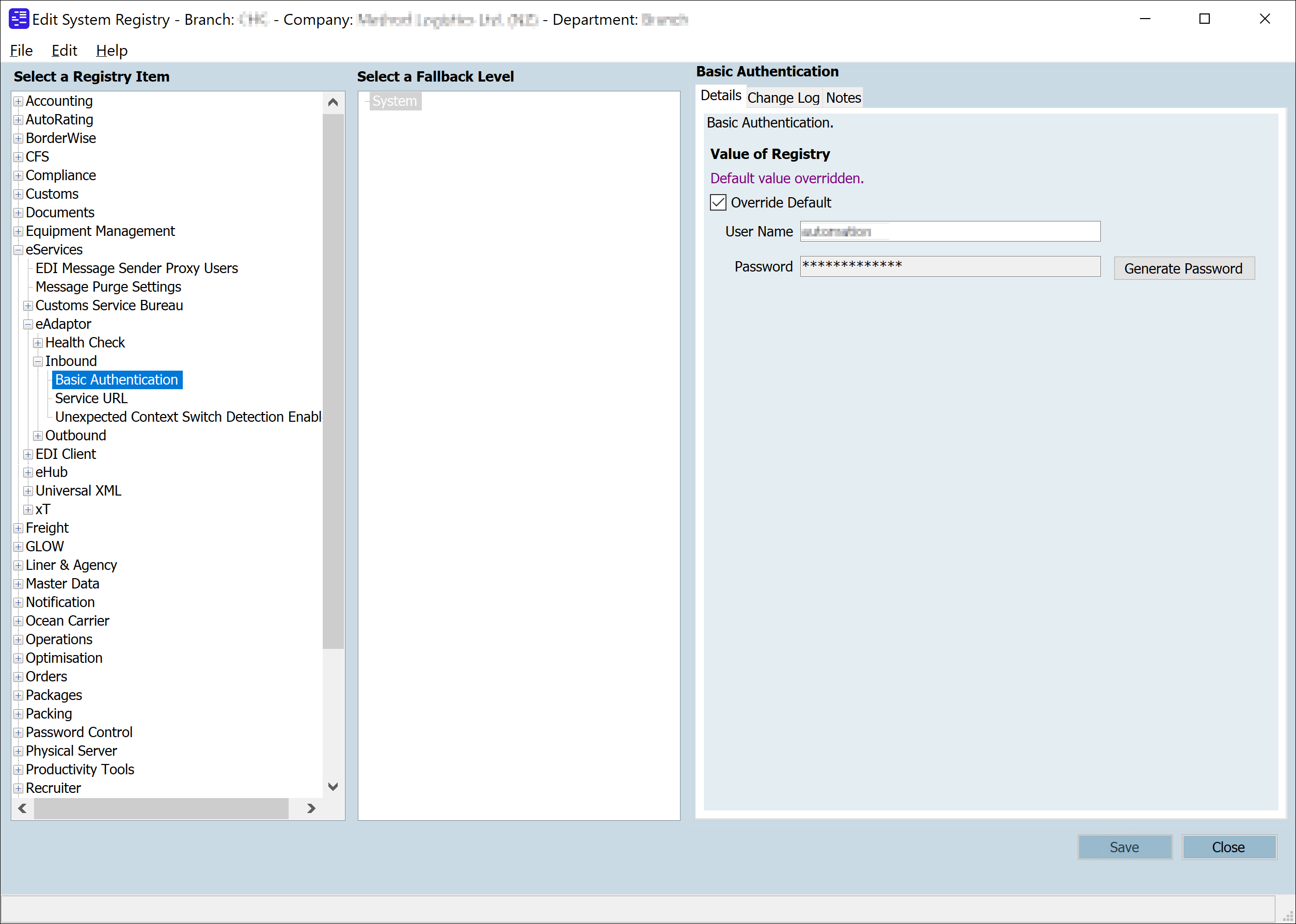 eAdaptor Inbound Authentications